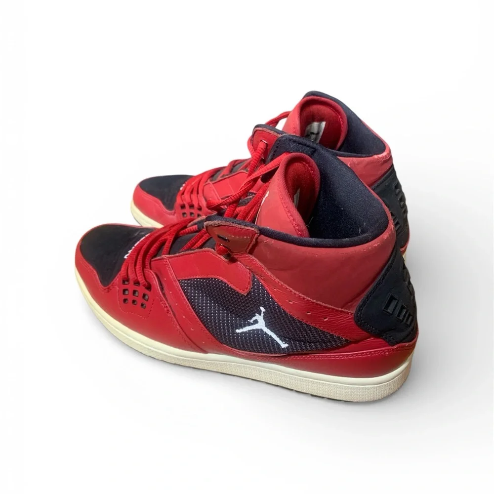 Jordan Red and Black High-Top Sneakers